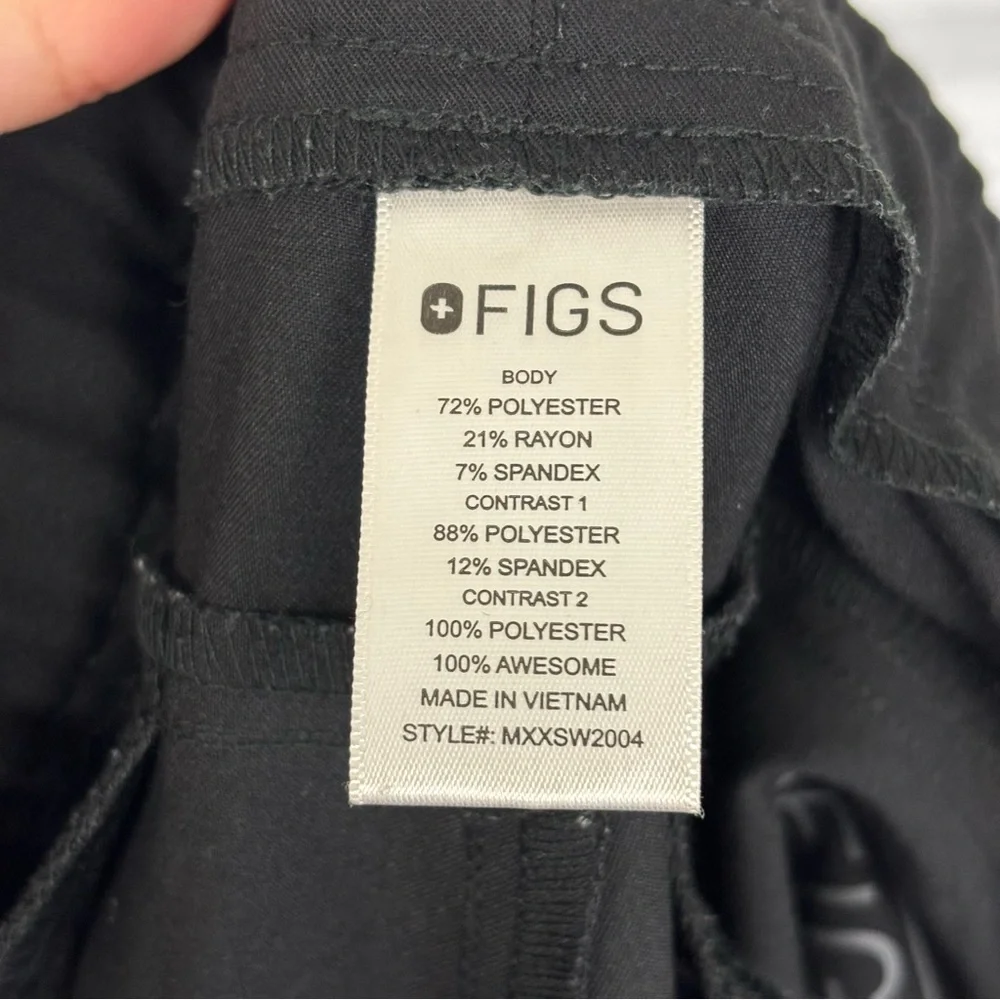 FIGS Men’s Tansen Jogger Scrub Pants Black Size Large Nursing